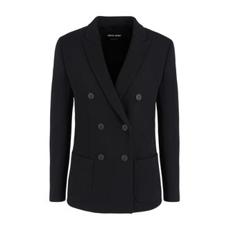 Giorgio Armani Stijlvolle Jassen voor Mannen en Vrouwen - Dames - Jassen - Zwart - Maat: XL Wol