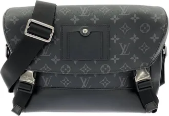 Louis Vuitton Black Coated Canvas Shoulder Bag (Pre-Owned)