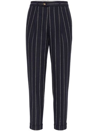 Brunello Cucinelli Gestreepte broek - Blauw