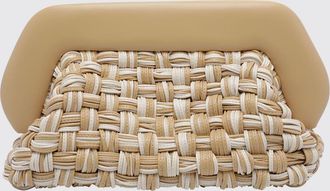 Themoir&egrave; Clutch Bios in pelle vegana intrecciata con tracolla amovibile e regolabile