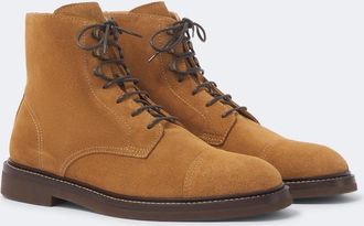 Brunello Cucinelli Suede lace-up boots