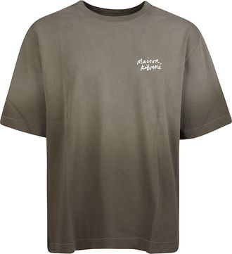 Maison Kitsun&eacute; Handwriting Faded Oversized Cotton T-Shirt