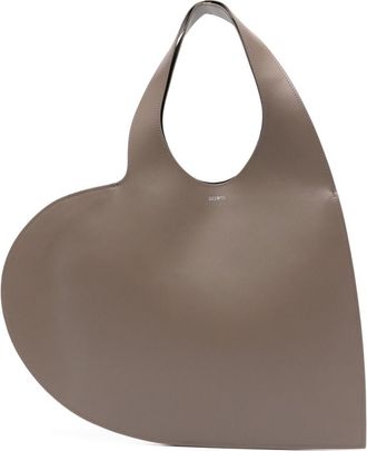Coperni Brown Double Heart tote bag