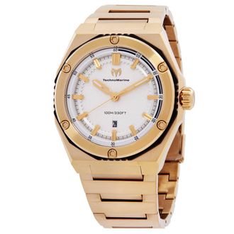 Technomarine Coral Quartz Silver Dial Mens Watch TM-416077