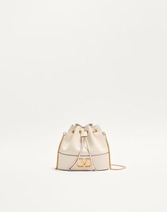 Valentino Garavani MINI VLogo SIGNATURE BUCKET BAG IN NAPPA LEATHER Wo