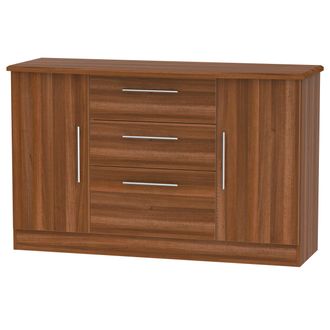 Welcome Furniture Sofia Ready Assembled 2 Door 3 Drawer Sideboard in Noche Walnut - Welcome Furniture | TJ Hughes