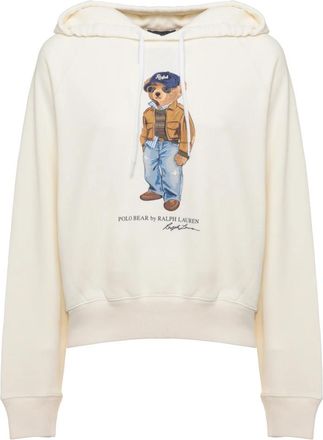 Ralph Lauren Polo Bear Hoodie - Dames - Hoodies - Wit - S - Katoen - Hoodies & sweatvesten