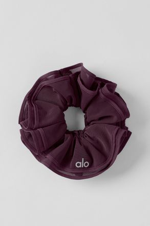 Alo | Mesh Sweet Nothing Oversize Scrunchie in Rich Bordeaux