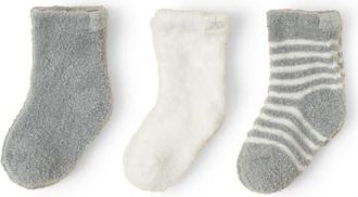 Barefoot Dreams CozyChic Lite Assorted 3-Pack Socks in Moonbeam/pearl at Nordstrom