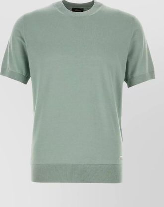 Brioni cashmere blend crew neck short sleeves