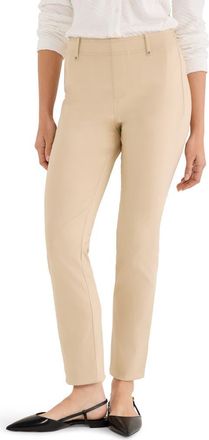 Nic+Zoe Copley Wonderstretch Pull-On Straight Leg Pants in Latte at Nordstrom, Size 10