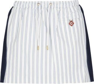 Casablanca Minifalda de algod&oacute;n a rayas - Skirts - Mujer - Blanco - M
