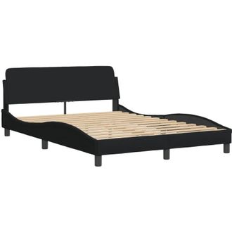 vidaXL Cama Sin Colch&oacute;n Tela Negro 140x190 Cm Vidaxl