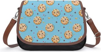 Generic Cute Biscuit with Chocolate Chips Crossbody Bags for Women Shoulder Messenger Bag Purse Handbags