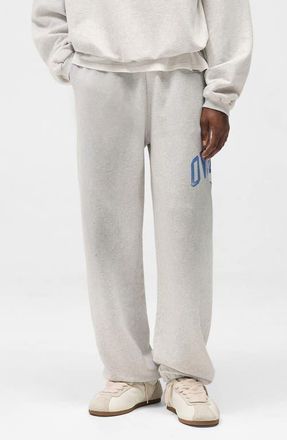 Represent Owners Club Logo Graphic Sweatpants in Sprayed Ice Grey Marl at Nordstrom, Size Xx-Large
