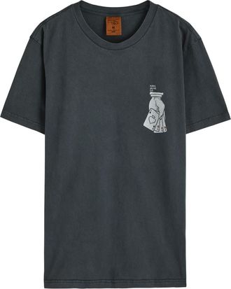 Nudie Jeans Roy Printed Cotton T-shirt - Charcoal - S