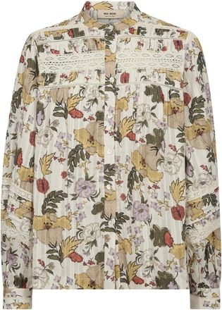 Mos Mosh Lavender Shirt - Dames - Overhemden - Veelkleurig - XS - Katoen - Overhemden
