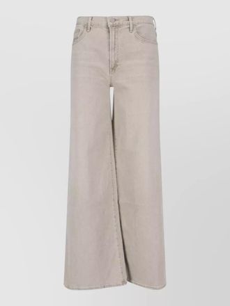 Mother denim high-rise wide-leg trousers