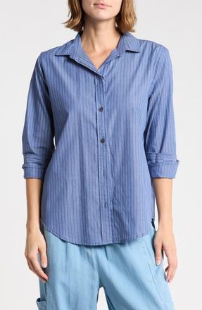 Beach Lunch Lounge Belly Cotton Shirt in Stormy Sea at Nordstrom, Size X-Small