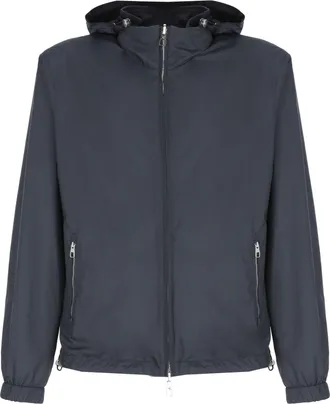 Montecore Blue Wool Hooded Jacket