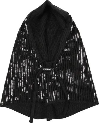 Pinko Pinko, Accessoires, Dames, Zwart, ONE Size, Wol, Betulla Balaclava