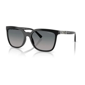 Vogue Sunglasses, female, Black, 56 MM, Square Polarized Sunglasses Grey/Blue Gradient