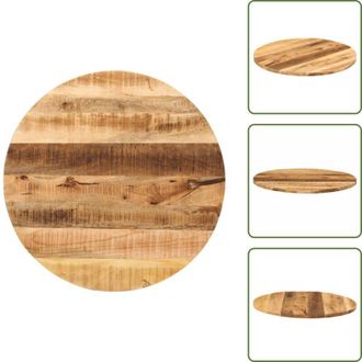 vidaXL The Living Store Piano per Tavolo &Oslash; 70x3,8cm Rotondo Legno Massello Grezzo Mango - Tavolo in legno