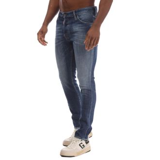 Dsquared2 Mens Cool Guy Regular-Fit Jeans in Blue Cotton - Size 36W/32L