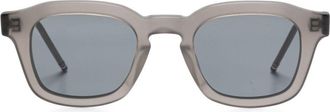 Thom Browne Occhiali da sole squadrati - Grigio