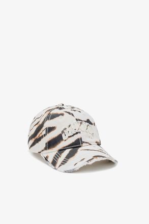 Ganni White Cap in Washed Cotton