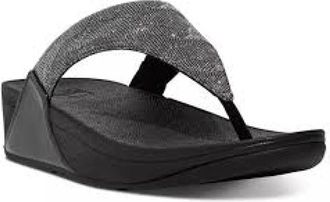 FitFlop Flip Flops, female, Black, 6 UK, Crystal Black Sandal Shoes