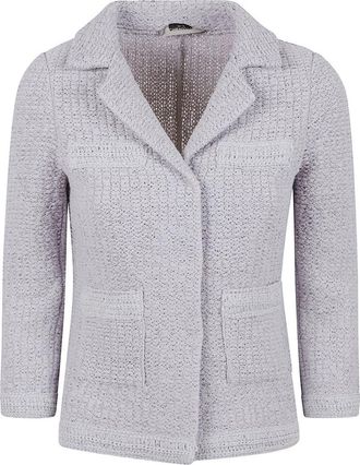 Charlott Grey Lightweight Jacket With Classic Collar