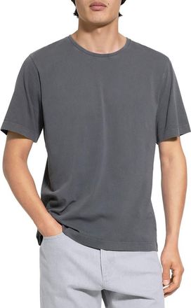 Theory Tinted Crewneck T-Shirt in Tinted Carbon at Nordstrom, Size Xx-Large