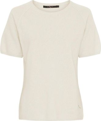 BTF-CPH Btfcph - Cashmere & Merino T-Shirt - Dames - Truien - Beige - Maat: XL Kasjmier