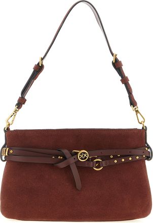 Pinko Bordeaux Lamb Leather Shoulder Womens Bag