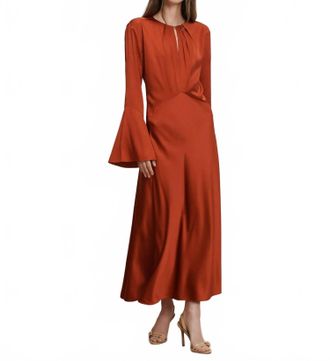 Veronica Beard Ezri Dress In Carnelian Red