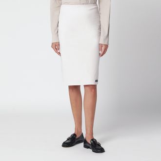 Miu Miu Gonna tubino color talco in popeline stretch