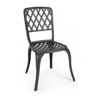 BIZZOTTO Bizzotto - Silla Exterior Aluminio Antracita Cm 44 X 46 X 89h