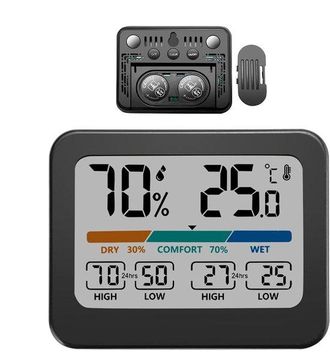 OEM Medidor Digital De Temperatura, Higr&oacute;metro Y Humedad - Monitor Clim&aacute;tico - Pantalla A Color Grande - 9,3 X 7,3 X 1,9 Cm - Blanco