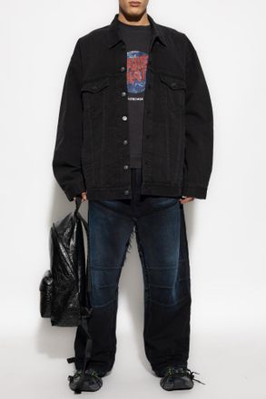 Balenciaga T-shirt With Vintage Effect, Mens, Black