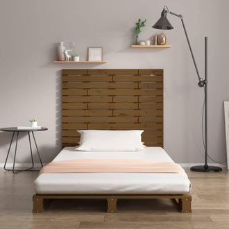 Berkfield Home Wall Headboard Honey Brown 126x3x91.5 cm Solid Wood Pine