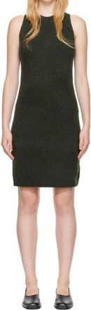 Vince Sleeveless Sweater Dress In Heather Black