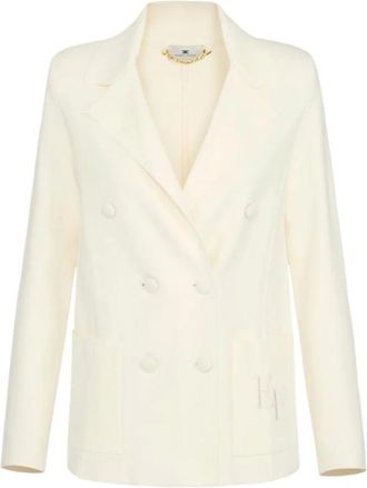 Elisabetta Franchi Mujer, Chaquetas, Blanco, Talla: M