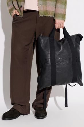 AllSaints Leather Backpack Kei, Mens, Black
