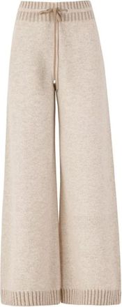 D.exterior Wide Broeken - Dames - Wijde Broeken - Beige - M - Leer - Broeken