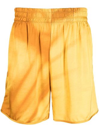 Blue Sky Inn Palms elasticated-waistband shorts - men - Viscose - S - Yellow