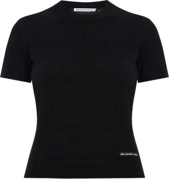 Alexander Wang logo crew-neck T-shirt - Black