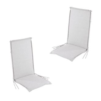 ED&Egrave;N JARD&Iacute; Pack de 2 cojines para sill&oacute;n de jard&iacute;n reclinable olefin gris claro