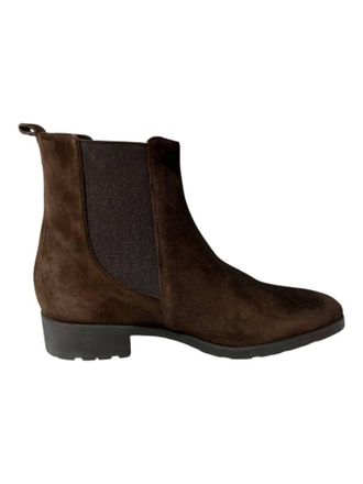 Bally Womens Coline Suede Leather Chelsea Boots In Testa Di Moro