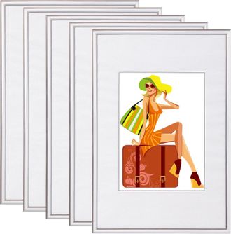 Woltu Woltu - Marcos De Fotos 21x29.7 Cm A4 Para Pared Y Mesa Decoraci&oacute;n Del Hogar Juego De 5 Marco De Foto Moderno De Estilo Para Fiestas Cumplea&ntilde;os Boda R